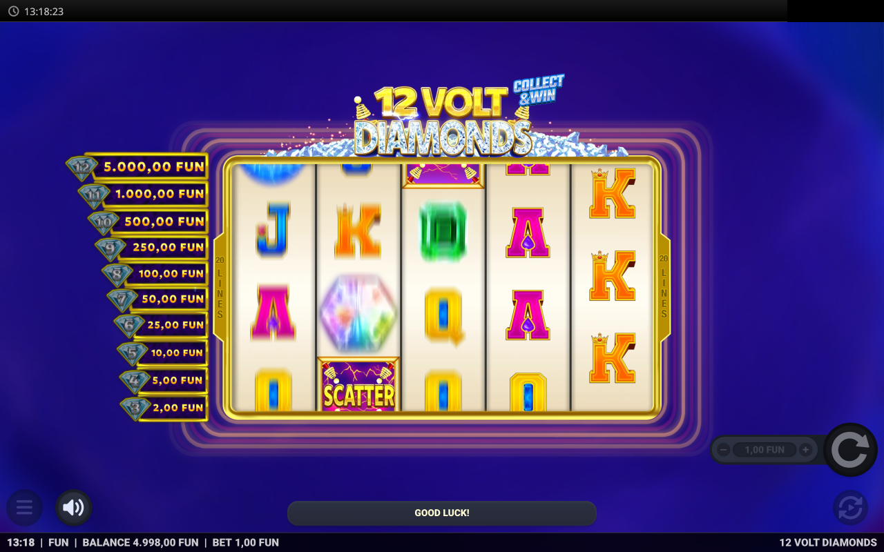 A winning line paying across the reels with the Collect and Win symbols in view.