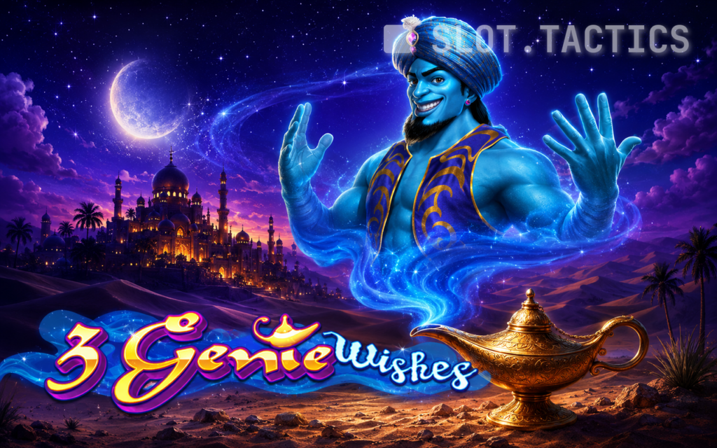 3 Genie Wishes slot card hero