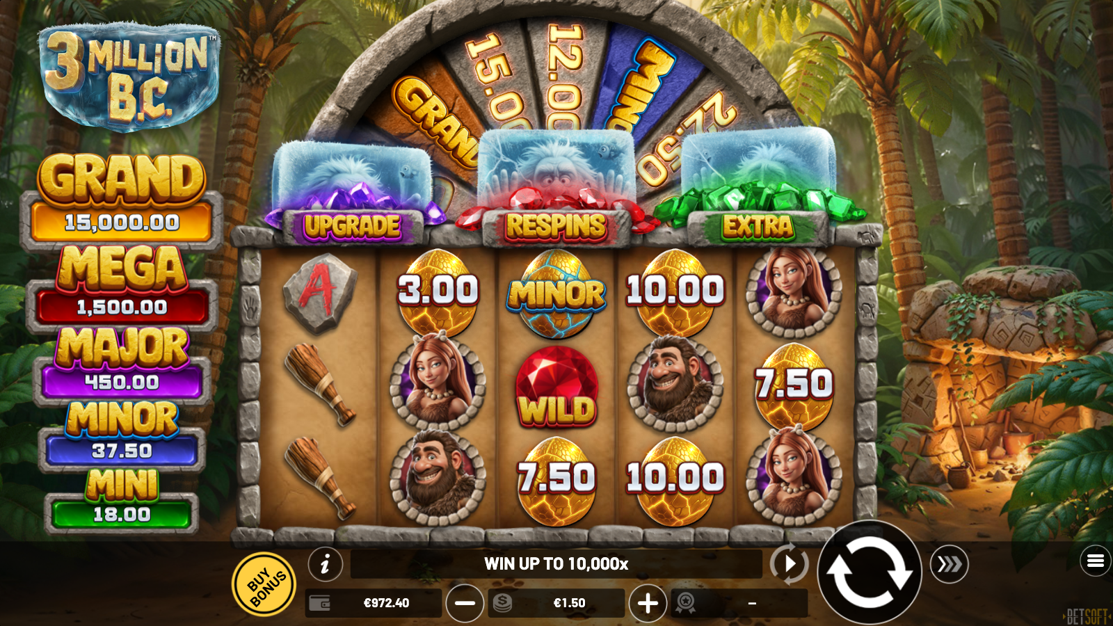 Red Wild on reel 3 with MINOR bonus prize and four CASH medallions live on reels 2 to 5.
