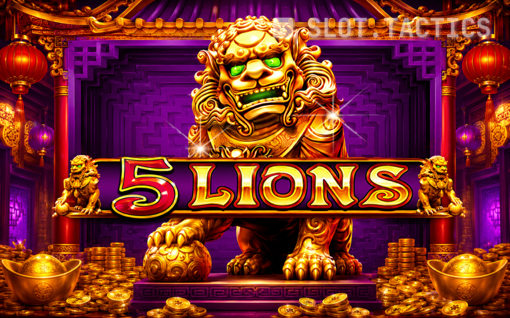 5 Lions slot card hero