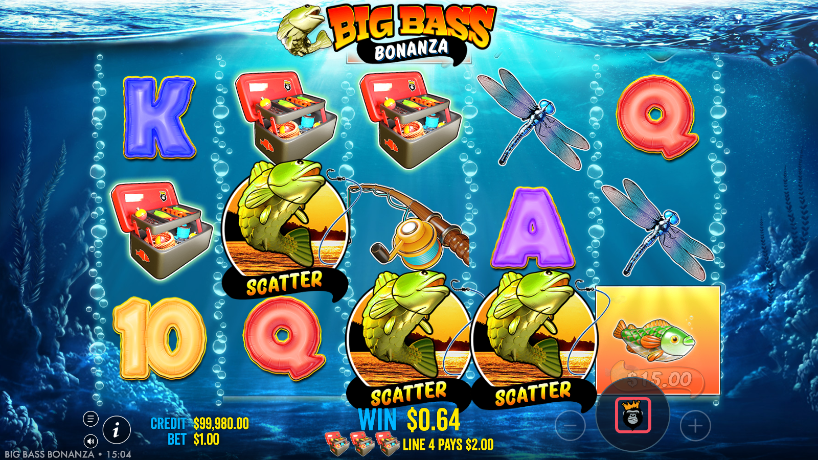 Big Bass Bonanza three scatter symbols trigger free spins