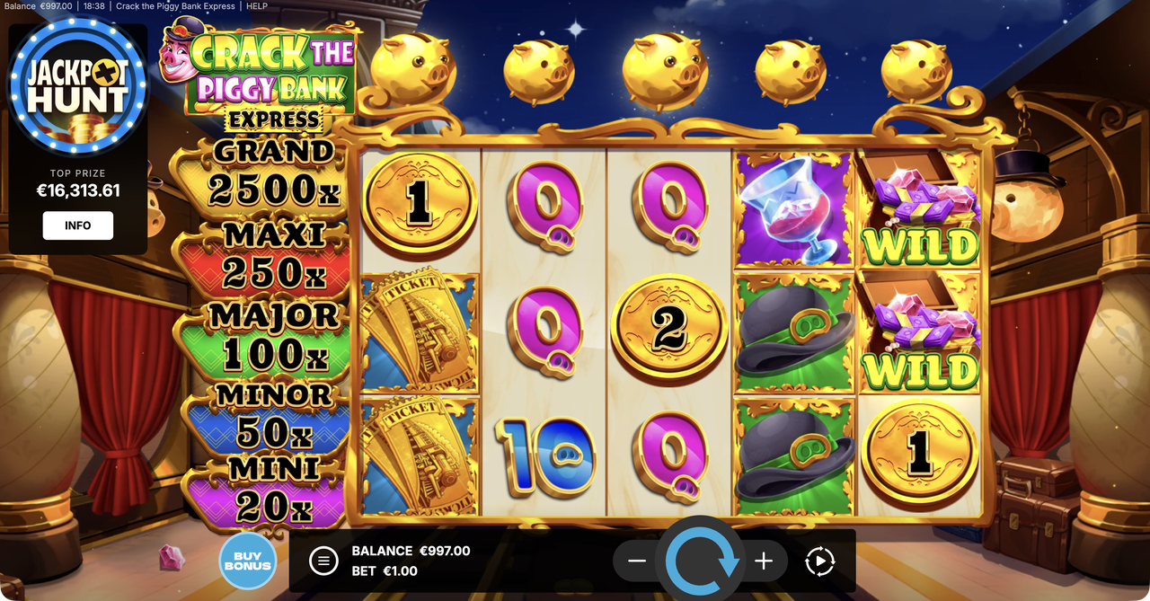 Cash coins landing during play, the symbols that feed the Hold and Win collector.