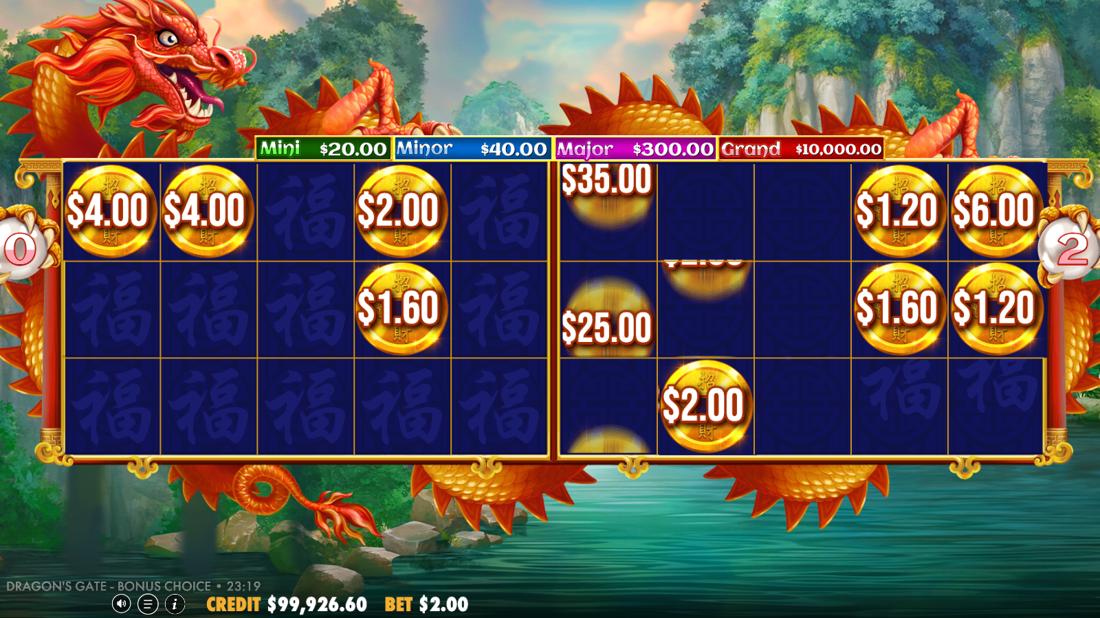 Respins Hold and Win feature with the Balance modifier splitting play across two side-by-side grids of locked Money symbols