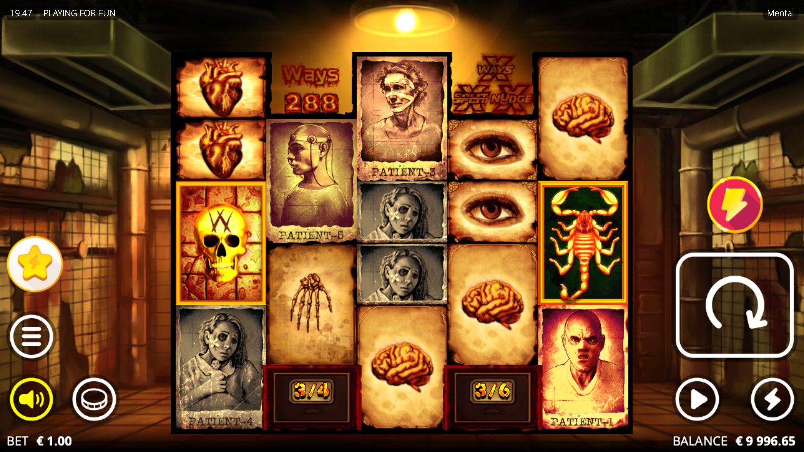 Mental Nolimit City grid expanded to 288 ways with xWays symbol on reel 2 and Scorpion bonus trigger on reel 5